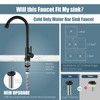 Aolemi Cold Water Only Kitchen Faucet Black 304 Stainless Steel