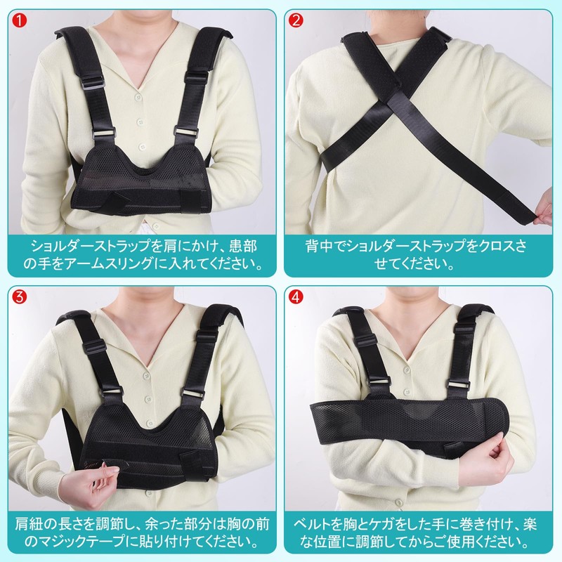 ENLUNTRA Arm Holder for Children, Mesh, Fractures, Arm Sling, Triangular