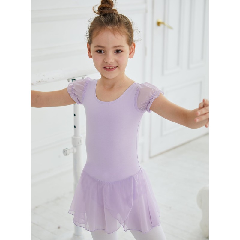 Leotardo de ballet para niñas pequeñas para danza, falda con