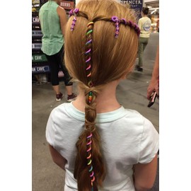 Collect Four (4) Pink Raspberry color 5" Twirly Do Reusable Hair Wrap Twist Braid Barrette