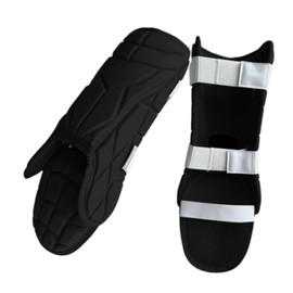 perfeclan Baseball Batter Leg Guards, Shin Guards Teenager Compact Comfortable Versatile Equipment Protector Shin Protection Adjustable , Black