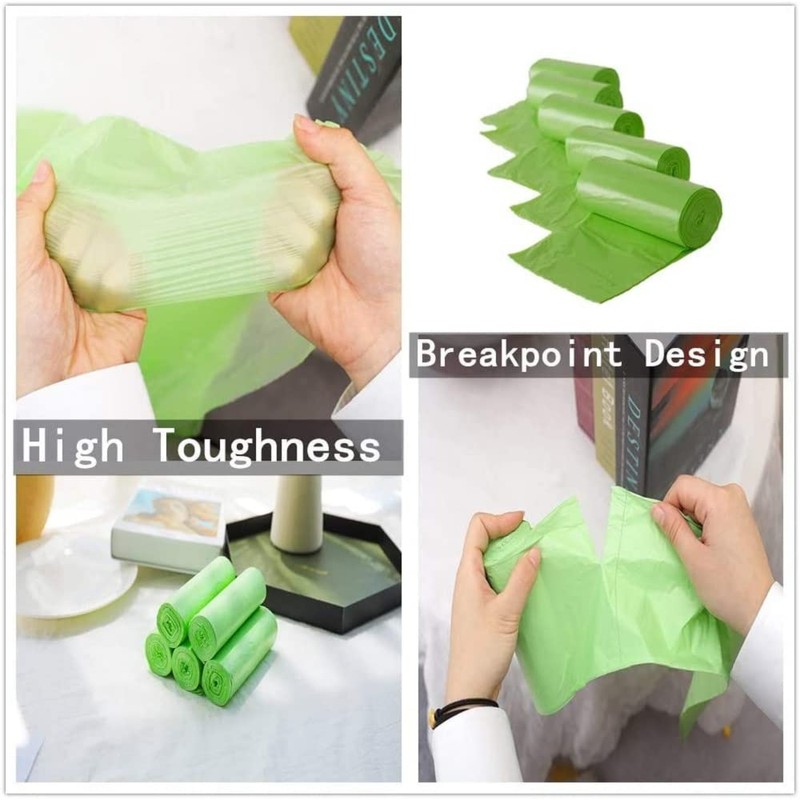 RTBQJ-AT 100% Biodegradable Bin Liners, 60L 30 Bags Biodegradable Food