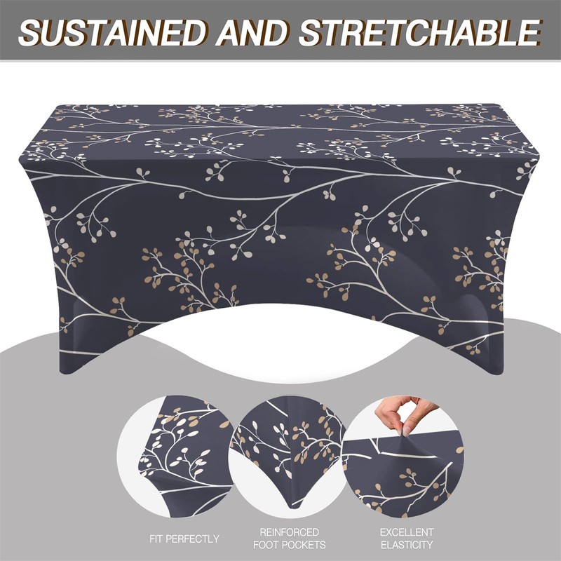 HZDHCLH Table Cloth Rectangular 122x76cm Polyester Wipeable Tablecloth Washable Durable