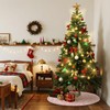 Lanpn Christmas Tree Skirt 30 inch, Velvet Xmas Tree Skirt