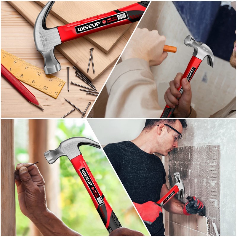 WISEUP Hammer and nails Set 560pcs Wall Nails & Finish