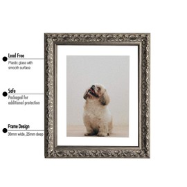 Tailored Frames Picture Frames, 8"x8" for 5"x5", White Mount