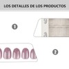 Juego De 24 Piezas Uñas Press On Cortas, Uñas Postizas