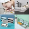 3 PCS Soap Dish With Lid Soap Box with Removable