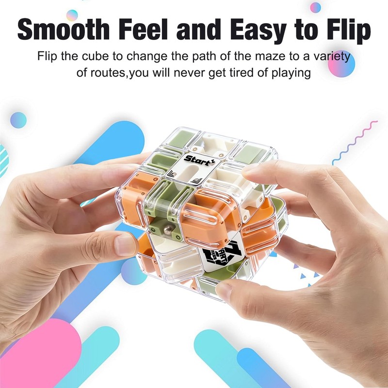 Large 3D Labyrinth Cube Puzzle - Engaging Brain Teaser Toy,