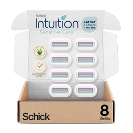 INTUITION Schick Intuition Refill, Razor Blades with Organic Aloe for Women Sensitive Skin | 8 Count (Pack of 1)