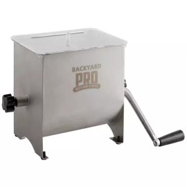 Backyard Pro Commercial 20 lb Countertop Manual Butcher Meat 4.2 Gal Mixer w Removable Paddle