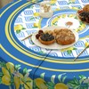 bnhjsdw Blue Lemon Outdoor Tablecloth with Umbrella Hole for Round