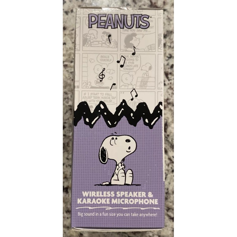 Prime Brands Group Snoopy Peanuts Wireless Speaker And Karaoke Microphone
