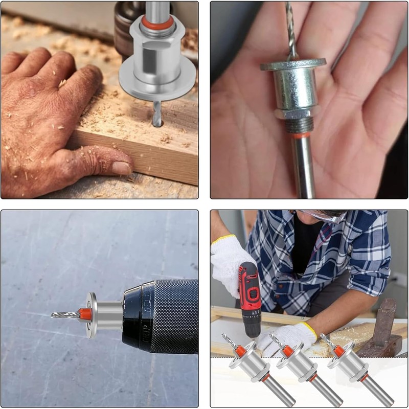KEWAYO Countersink Drill Wood Set, 8 mm Drill Countersink with