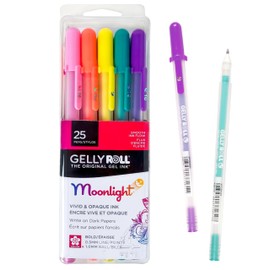 SAKURA Gelly Roll Moonlight Size 10 Gel Pens - Bold Point Ink Pen for Journaling, Art, or Drawing - Assorted Colored Ink - Bold Line - 25 Pack