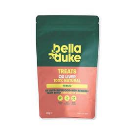 Bella+Duke Ox Liver Treats for Dogs - Bite Size & Packed with Iron - Ideal for Training & Snacking - Grain-Free, High Protein and Hypoallergenic - 100% Natural Alternative to Processed Treats