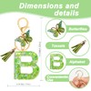 TRAVELKNOT Women's Keyring with Initial Butterfly Girl Green A-Z Letter