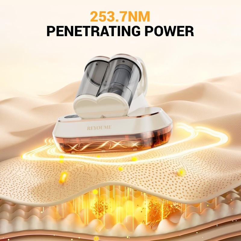 ReYoume Mattress Vacuum Cleaner 13Kpa Bed Vacuum Cleaner with 253.7nm