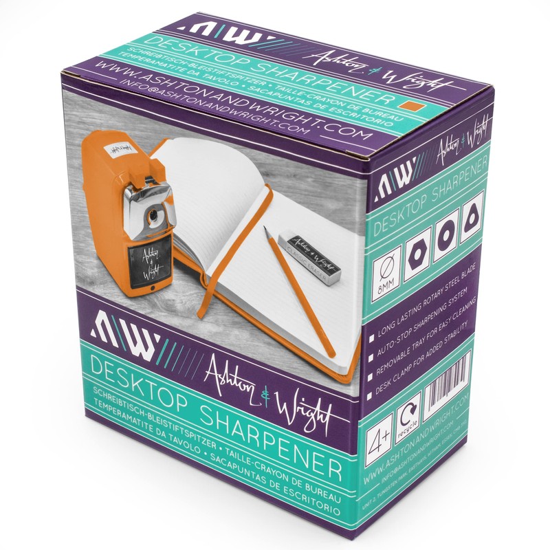 Ashton and Wright - Mechanical Desk Pencil Sharpener (Orange)