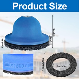 Wheel Hub Grinder Car, Car Wheel Hub Cleaning Wheel Hub Grinder with Cup Wheel 150 mm, Wheel Hub Grinder Cup Grinder, Wheel Hub Brush Cleaning Set for 1/2 Inch Impact Wrench