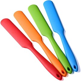 Grade Silicone Spatulas, 8.5-Inch Heat-Resistant Baking Spatula, Non-Stick One-Piece Seamless Design, Solid Stainless Steel Core Technology (4pcs)) (Strip spatula)