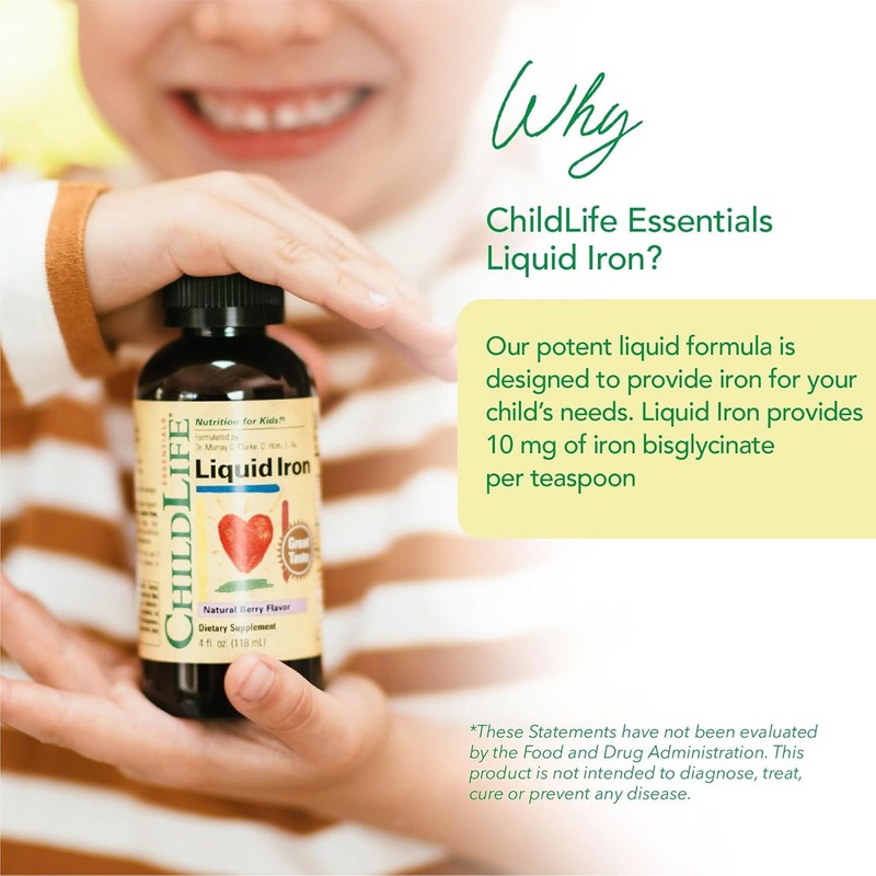 ChildLife Essentials Liquid Iron 4 Fluid Ounces (118 mL) Natural
