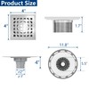 Neodrain Square Shower Drain, 4 in Brushed 304 Stainless Steel
