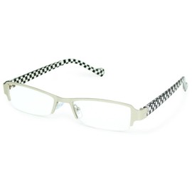 藤田光学 老眼鏡 メンズ 1.5 度数 ナイロール メタルフレーム シルバー CL-15+1.50