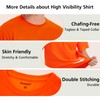 ProtectX High Visibility Orange Short Shirts, 2 Pack Quick-Dry Reflective