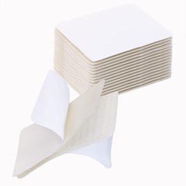 Mini Skater Square 3 x 2 Inch Heavy Duty Sticky Back Hook Strips Self Adhesive Loop Tape Fastener with Adhesive for Bed Sheet Sofa Carpet Cushion Mats Supplies,(15 Sets,Beige)