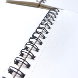 Elements A5 Wire-O Sketch Book | 40 Sheets (80 Sides) | 180 GSM Acid-Free Paper | Perforated Pages – Ideal for Mixed Media Art (Kraft Cover)