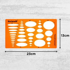 Ellipse Template for Technical Drawing - Ellipse Drawing Stencil 10 20 30 40 50 Degrees - Technical Drawing Stencil for Student Engineer Architect Graphic Designer - Stencil Ellipses