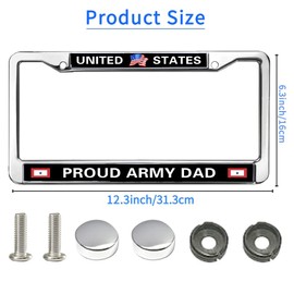 Proud Army Dad License Plate Frame Military US Army Pride Easy Installation License Plate Frame US Army Blessing License Plate Frame for Family Members