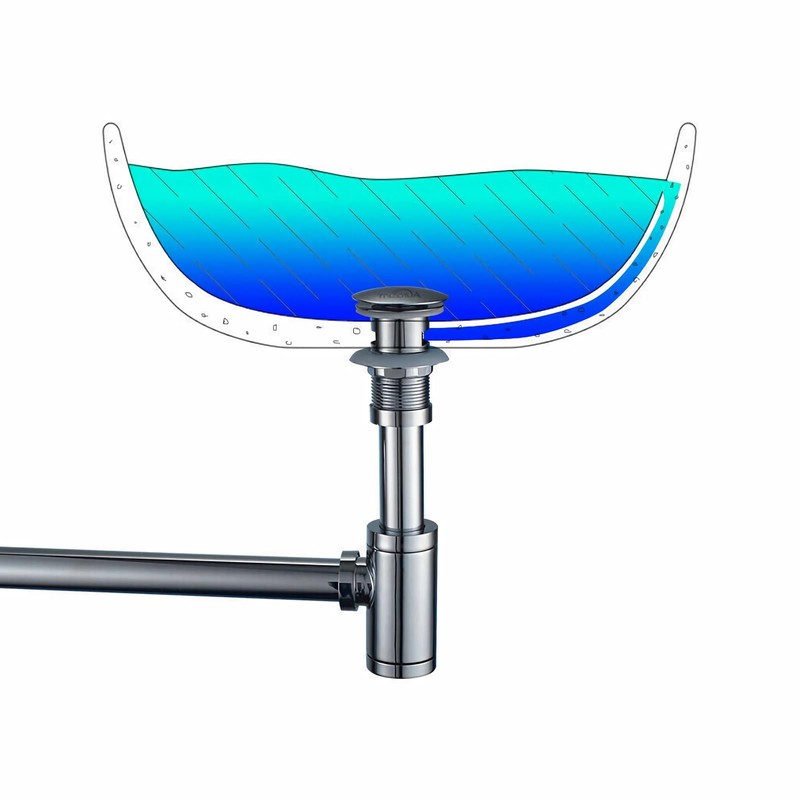 Sink Siphon Drain Fitting Pop-Up Drain Valve Drain Overflow Siphon