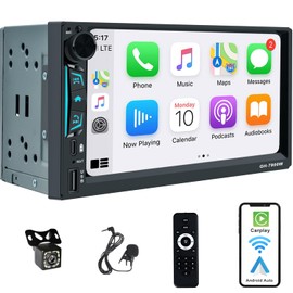 Alondy Double Din Car Stereo 7 Inch Touchscreen Compatible with [Wireless] Apple CarPlay/Android Auto Bluetooth FM Radio USB Type-C Backup Camera