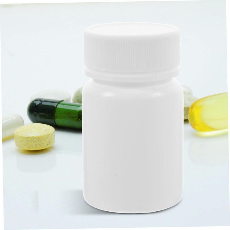 Ciieeo 20pcs Plastic Capsule Bottles with Screw Caps Portable Sample