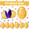 inheming 6 PCS Gold Easter Eggs, Empty Plastic Easter Eggs,