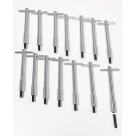 Pirate Mfg Muscle Car Silver Anodized Aluminum Valve Cover T-Bar Set of 14