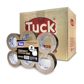 Paquete C /24 Cinta Platback Tuk TUKRAFT 48mm x 30m 23900 Cinta de papel de alto desempeño de fácil desenrollado fabricada con un respaldo de papel liso muy resistente a la tensión.