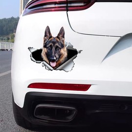2PCS German Shepherd Dog Sticker 5.51"x4.72" Vinyl Car Waterproof Decal for Car Bumper, Notebook, Guitar, A Gift for Pet Lovers |#B0138