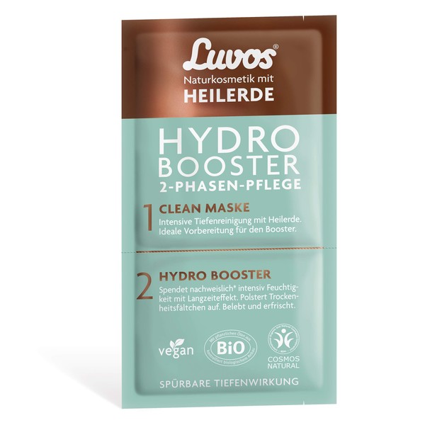 Luvos Hydro Booster with Clean Mask with Instant Effect, Cream, 2 x 7.5 ml