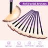 9 Pieces Facial Brushes Fan Mask Brushes, Soft Facial Applicator