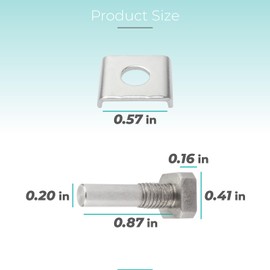 GRONGU Shower Door Pivot Pin Repair Kit with Hex-Nut and Washer, Stainless Steel Pivot Hinge Parts for Pivot/Glass/Framed Shower Doors, Shower Door Replacement Parts