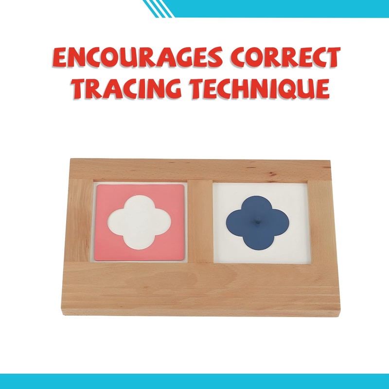 Adena Montessori Metal Inserts Tracing Tray - Fun and Engaging