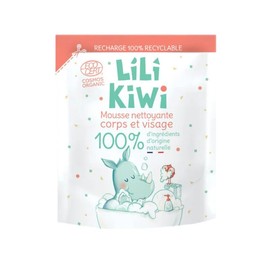 Lilikiwi Foaming Cleanser Refill – 100% Natural, Hypoallergenic & Dermatologically Tested – Gentle Face, Body & Intimate Cleanser for Babies & Kids – Anti-Pollution, Hydrating, Strawberry Scent, 250ml