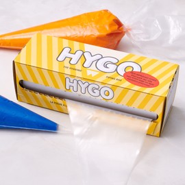 Hygo 25" Disposable Pastry Bag, Grip-Tight Outer Piping Bag, Hot and Cold, 25 inch, Transparent, 80 Pack, Clear