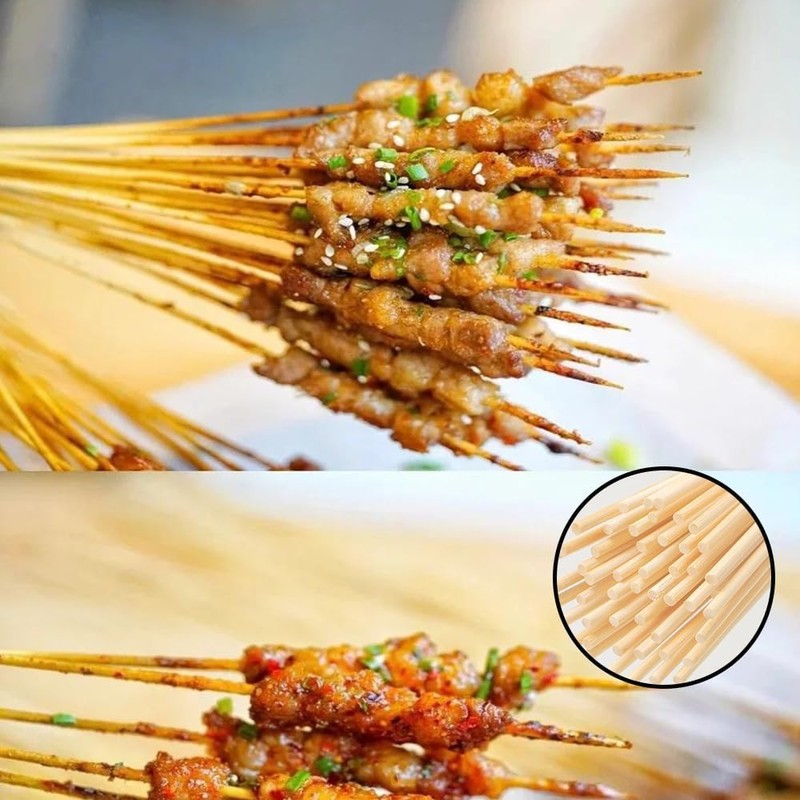 400 個セット 丸型 硬質 滅菌 竹串 バーベキュー 串 天然竹素材 抗菌防臭
