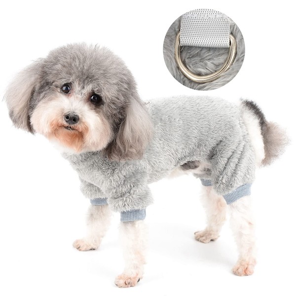 Zunea Winter Dog Pyjamas for Small Dogs Fuzzy Warm Fleece