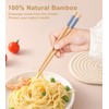 LOROTOCO 7inch Short kids Bamboo Chopsticks 5 Pairs Reusable Wooden