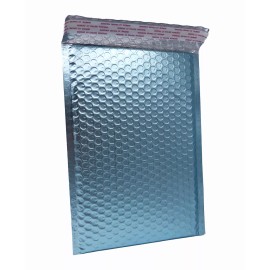 Unbranded 20 Pieces 7.25"x11" Ice Blue Metallic Bubble Mailers Size #1